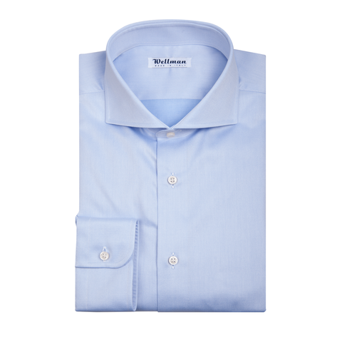 Мъжка риза WELLMAN - синя, с френска яка