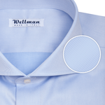 Мъжка риза WELLMAN - синя, с френска яка
